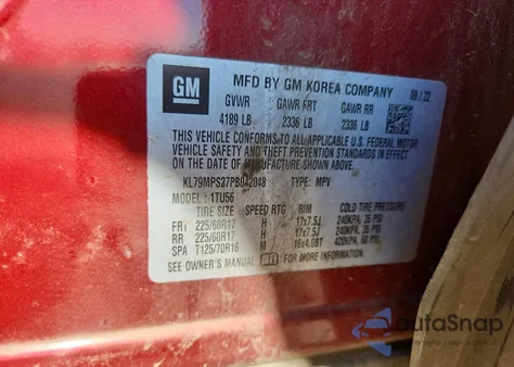 2023 Chevrolet Trailblazer Lt from USA, damaged, VIN KL79MPS27PB042048